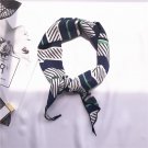 Fashion Scarf Women Luxury Brand Color Block Handkerchief Stripe Scarves Triangle Neckerchief Foular