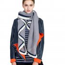 Women Fashion Autumn Winter Scarf Ladies Color Block Casual Stripe Chiffon Soft Neck Scarf Girls Fas
