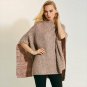 Young17 Autumn Sweater Women 2018 Brown Knitted Pullover Color Block Knitwear Fall Loose Turtleneck