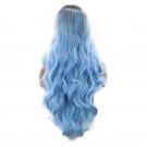 Colorful Long Wave Curly Black Ombre Blue Cosplay Wig Lolita Style Anime Cosplay Wigs
