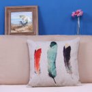 Home Car Bed Sofa Decorative Colorful Feather Pillow Case Cushion Cover