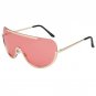 Retro Inspired Women Sunglasses Oversize Shield Metal Half Frame Eyeglasses Frame ss622