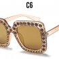 Crystal Rim Women Sunglasses Retro Brand Desginer Square Oversize Sun Glasses ss310