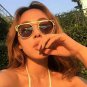Fashion Round Frame Cat\'s Eye Sunglasses Female Brand Designer Retro Sunglasses SS938
