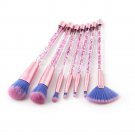 7pcs Glitter Crystal Makeup Brush Set Make Up Toiletry Kit Cosmetic Tool Powder Brush Foundation Bru