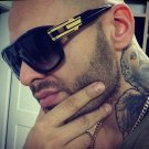 Retro Flat Top Men Square Sunglasses Brand Designer Fashion Women Gradient/Clear Lens Shades UV400