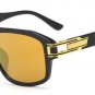 Retro Flat Top Men Square Sunglasses Brand Designer Fashion Women Gradient/Clear Lens Shades UV400