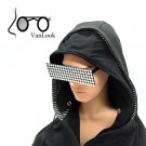Sun Glasses Deal With It Points One Piece Rectangle Sunglasses Gold Checker Bar