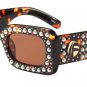 Luxury Venetian Pearl Decoration Women Square Sunglasses Trending Ladies Clear Pink Lens Shades UV40