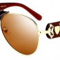 Luxury PU Leather Bridge Women Pilot Sunglasses Fashion Men Mirror Lens Sun Glasses UV400