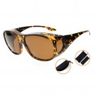 Retro Style Large Lenses Polarized Fitover Sunglasses for Prescription Glasses