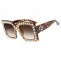 Fashion Design Sunglasses Women Square Rhinestone Sun Glasses Classic Gradient Lens Shades Female Oc