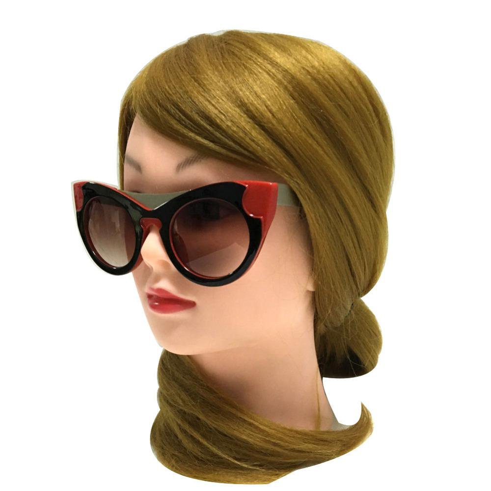 Sungalsses Women Vintage Retro Cat Eye Eyewear Brand Designer Luxury Sunglasses Women Ladies Girls 4