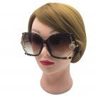 Luxury Brand New Women Sunglasses With Fine Lace and Rhinestone Decoration Semi-Rimless Frame Sungla
