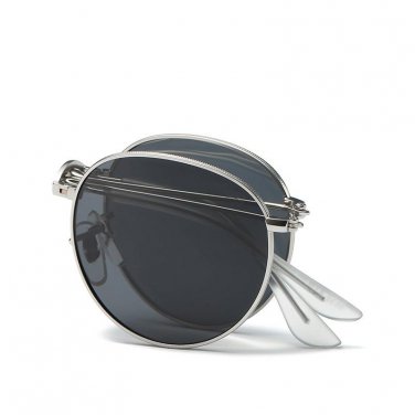 luxury Round Folding Polarized Sunglasses 3447 Retro Men glasses rays oculos de sol feminino Imitati