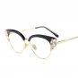 Transparent Lens  Brand Designer Crystal Diamond Women Sunglasses Vintage Rhinestone Stylish Sun Gla