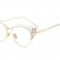 Transparent Lens  Brand Designer Crystal Diamond Women Sunglasses Vintage Rhinestone Stylish Sun Gla