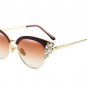 Transparent Lens  Brand Designer Crystal Diamond Women Sunglasses Vintage Rhinestone Stylish Sun Gla