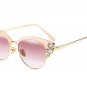 Transparent Lens  Brand Designer Crystal Diamond Women Sunglasses Vintage Rhinestone Stylish Sun Gla