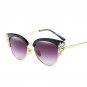 Transparent Lens  Brand Designer Crystal Diamond Women Sunglasses Vintage Rhinestone Stylish Sun Gla