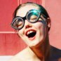 Crystal Red Studded Lip Sunglasses Women Leopard Sun Glasses Cat Eye Ladies Eyewear Lentes mujer fem