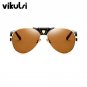 Italy Oversized Aviator Sunglasses Women Brand Designer Luxury Aviator Clear Glasses Man Gold Retro 