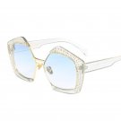 Fashion Oversized Rhinestone Pearl Luster Sun Glasses Brand Designer Luxury Women Ladies Street Snap