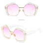 Fashion Oversized Rhinestone Pearl Luster Sun Glasses Brand Designer Luxury Women Ladies Street Snap