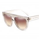 Fashion Brand Designer Luxury Handmade Rhinestone Rivet Sun Glasses Women Ladies Men Handsome Elegan