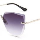 SHAUNA Oversize Women Rimless Sunglasses Fashion Ladies Pink Gradient Lens Shades UV400
