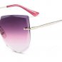 SHAUNA Oversize Women Rimless Sunglasses Fashion Ladies Pink Gradient Lens Shades UV400