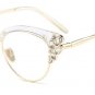 Classic Crystal Decoration Women Cat Eye Glasses Frame Fashion Ladies Reading Glasses UV400