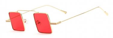 Retro Hippie Square Sunglasses Men Punk Eyewear Women Wide Bridge Mirror Coating Shades