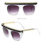 Trend Brand Designer Unique Frame Hollow Leg Sunglasses Luxury Personality Handsome Women Men Sungla