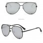 New Trend 2 Beams Alloy High-end Sunglasses Brand Designer Women Ladies Luxury Personality Avant-gar
