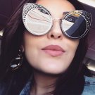 New Fashion Women Ladies Rivet Cateye Sunglasses Brand Designer Vintage Luxury Personality Sexy Allo