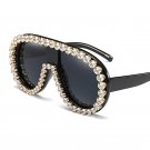 Fashion Women Ladies Oversized Hand Made Sun Glasses Brand Designer Luxury Rhinestone Elegant Hot Sa