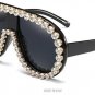 Fashion Women Ladies Oversized Hand Made Sun Glasses Brand Designer Luxury Rhinestone Elegant Hot Sa