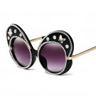 Brand Designer Luxury Rhinestone Butterfly Oversized Sun Glasses Women Ladies Elegant Hand Made Sung