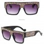 Trend Women Ladies Men All Match Sunglasses Brand Designer Vintage Luxury Rhinestone Personality Sun
