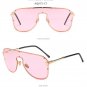 Oversized Alloy Texture Sun Glasses Brand Designer Concise Sunglasses For Women Men