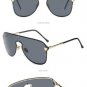 Oversized Alloy Texture Sun Glasses Brand Designer Concise Sunglasses For Women Men