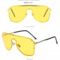 Oversized Alloy Texture Sun Glasses Brand Designer Concise Sunglasses For Women Men