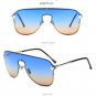 Oversized Alloy Texture Sun Glasses Brand Designer Concise Sunglasses For Women Men