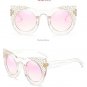 Rhinestone Rivet Sun Glasses Brand Designer Luxury Women Ladies Personality Elegant Sunglasses Oculo