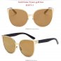 Cateye Women Men Big Frame Alloy Sunglasses Brand Designer Vintage High Quality Sunglasses UV400-Pro