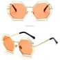 Retro Hollow Alloy Sunglasses Brand Designer Women Men Luxury Personality Cosy Shades Sunglasses Ocu