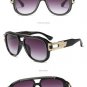 Square Alloy Sun Glasses Brand Designer Women Men Handsome Elegant 2 Beams Sunglasses UV400 Oculos D
