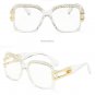 Oversized Rhinestone Pearl Luster Sun Glasses Eyewear Frame Brand Designer Luxury Women Men Sunglass