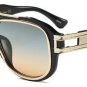 Double Rims Oversize Women Square Sunglasses Popular Men Gradient Lens Glasses UV400